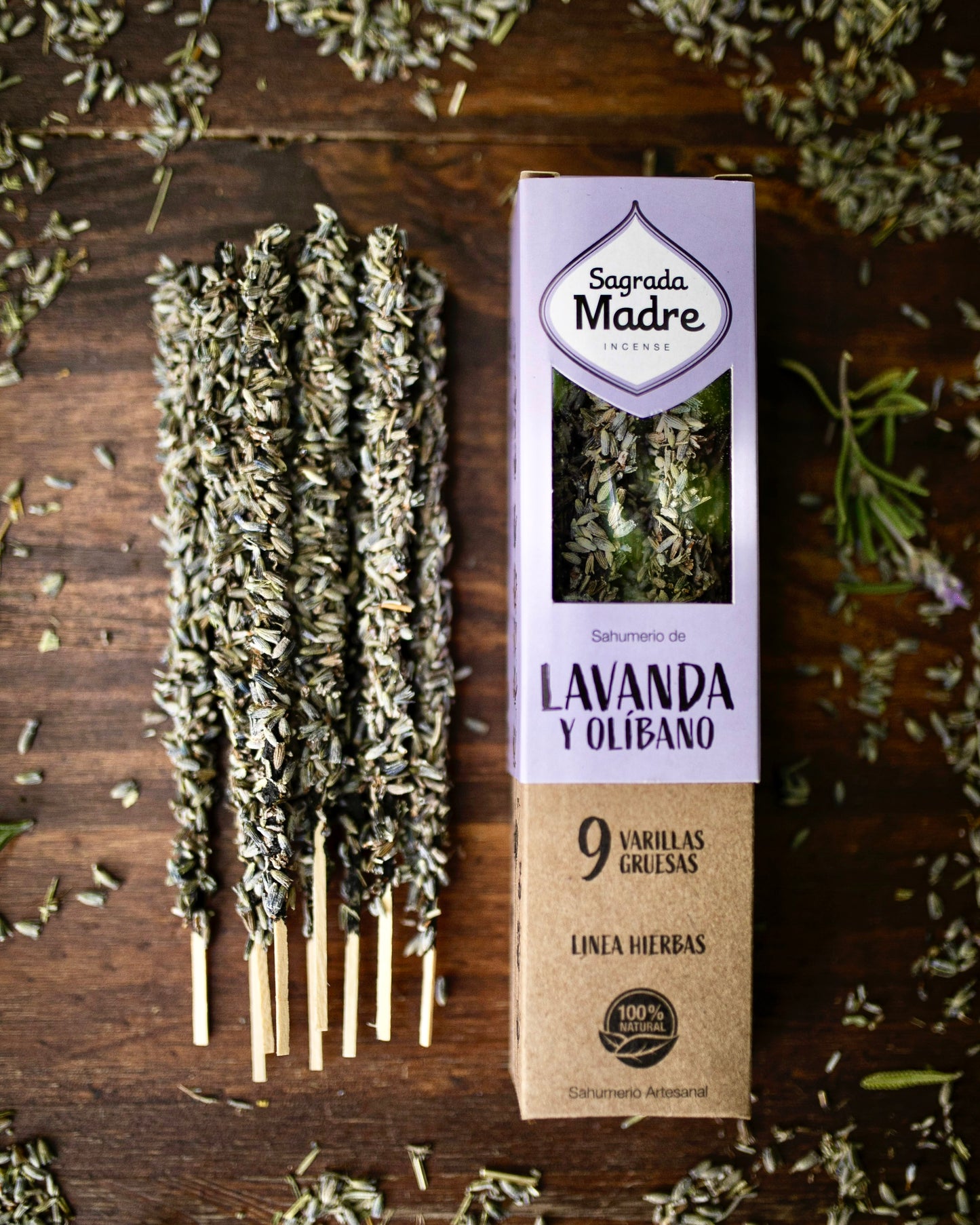 Incienso Sagrada Madre Herbal | Lavanda y Olíbano.