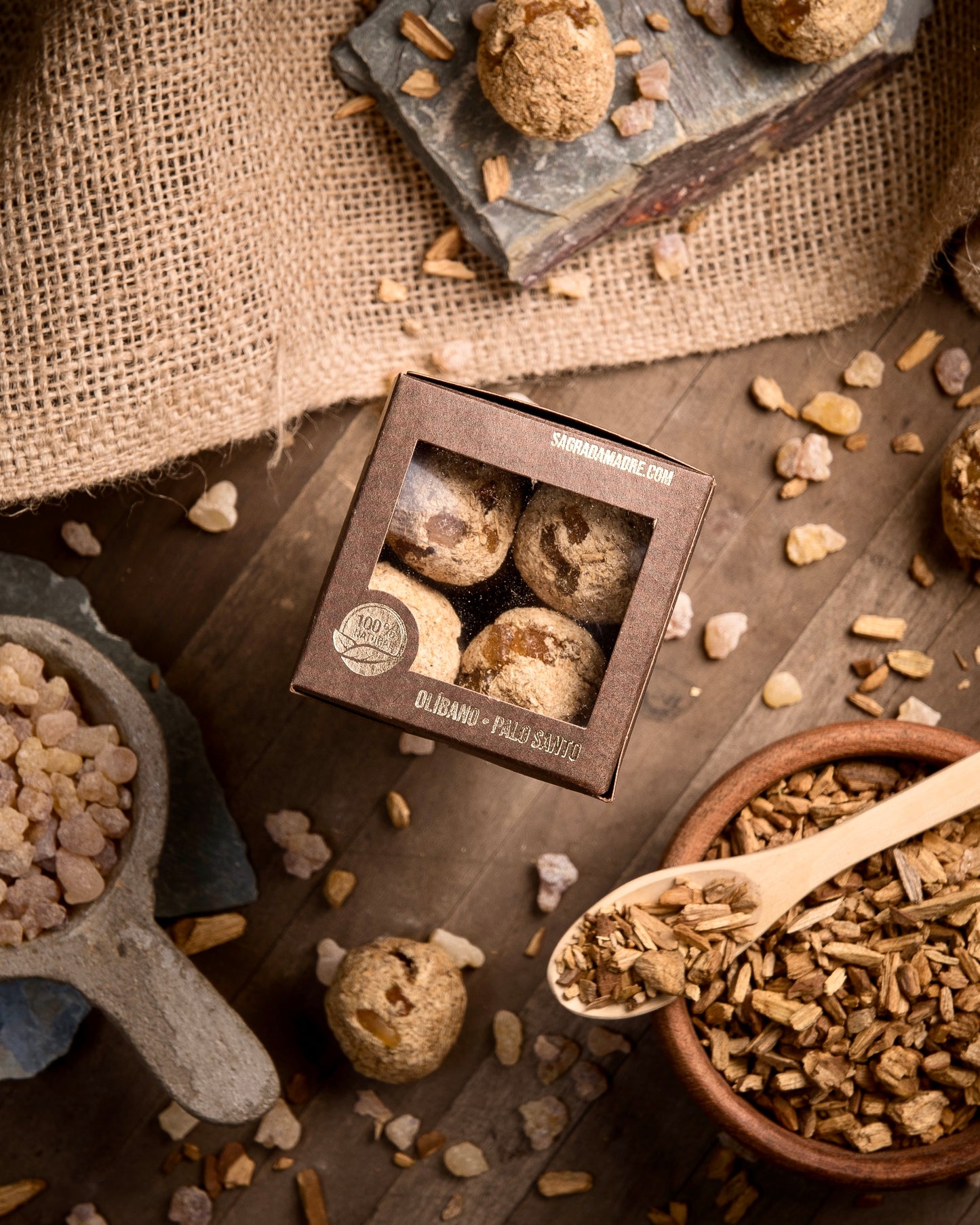 Bombita PREMIUM Olíbano Palo Santo | Purificación Limpieza energética