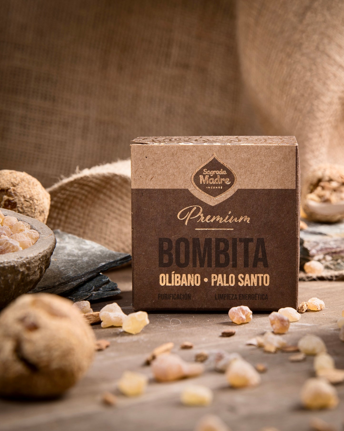 Bombita PREMIUM Olíbano Palo Santo | Purificación Limpieza energética