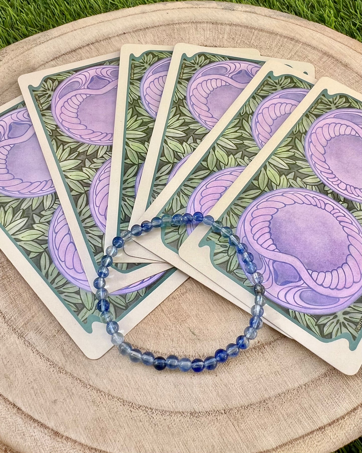 Pulsera Cuarzo Azul Rutilado 4mm | Relajación, Fuerza y Nuevas Energías
