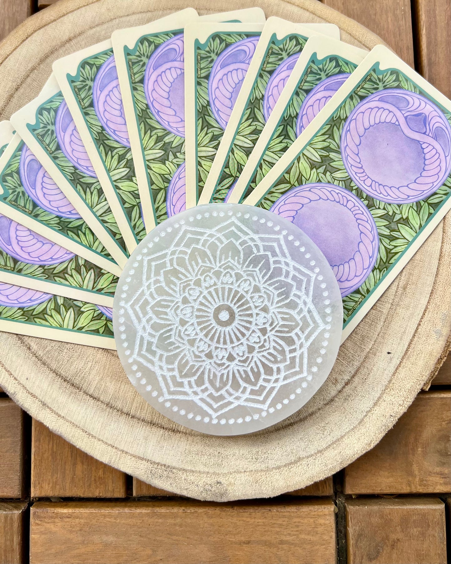 Placa Selenita Mandala | Limpieza Energética y Claridad Espiritual