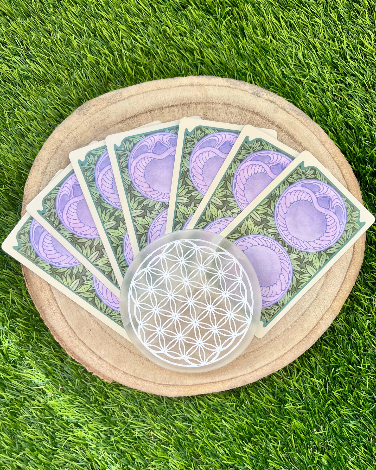 Placa Selenita Flor de la Vida | Limpieza Energética y Claridad Espiritual