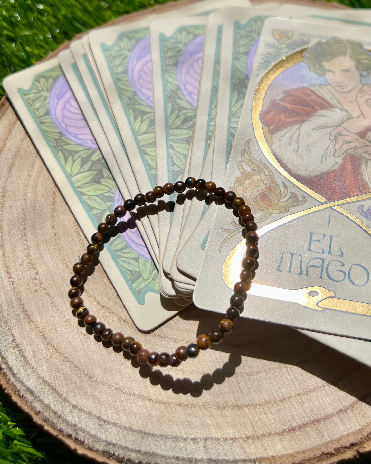 Pulsera Ojo de tigre 6mm | Protección y Dinero.