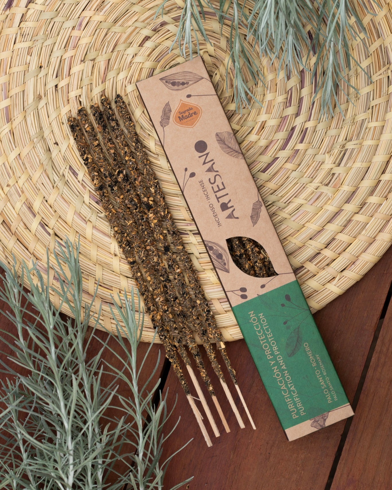 Sagrada Madre Artesano Palo Santo y Romero | Purificación y Protección