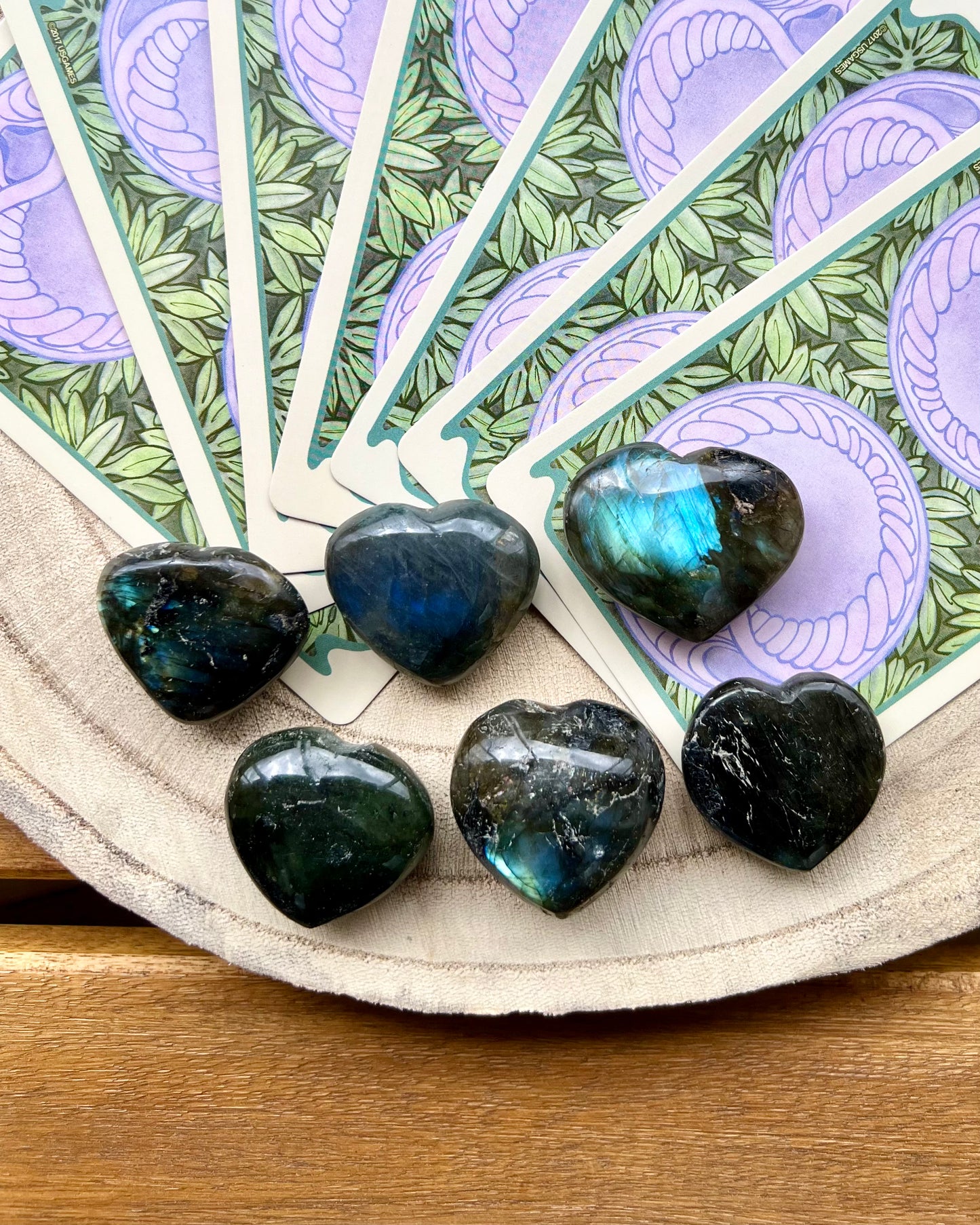Corazones de Labradorita | Magia, Intuición y Protección.