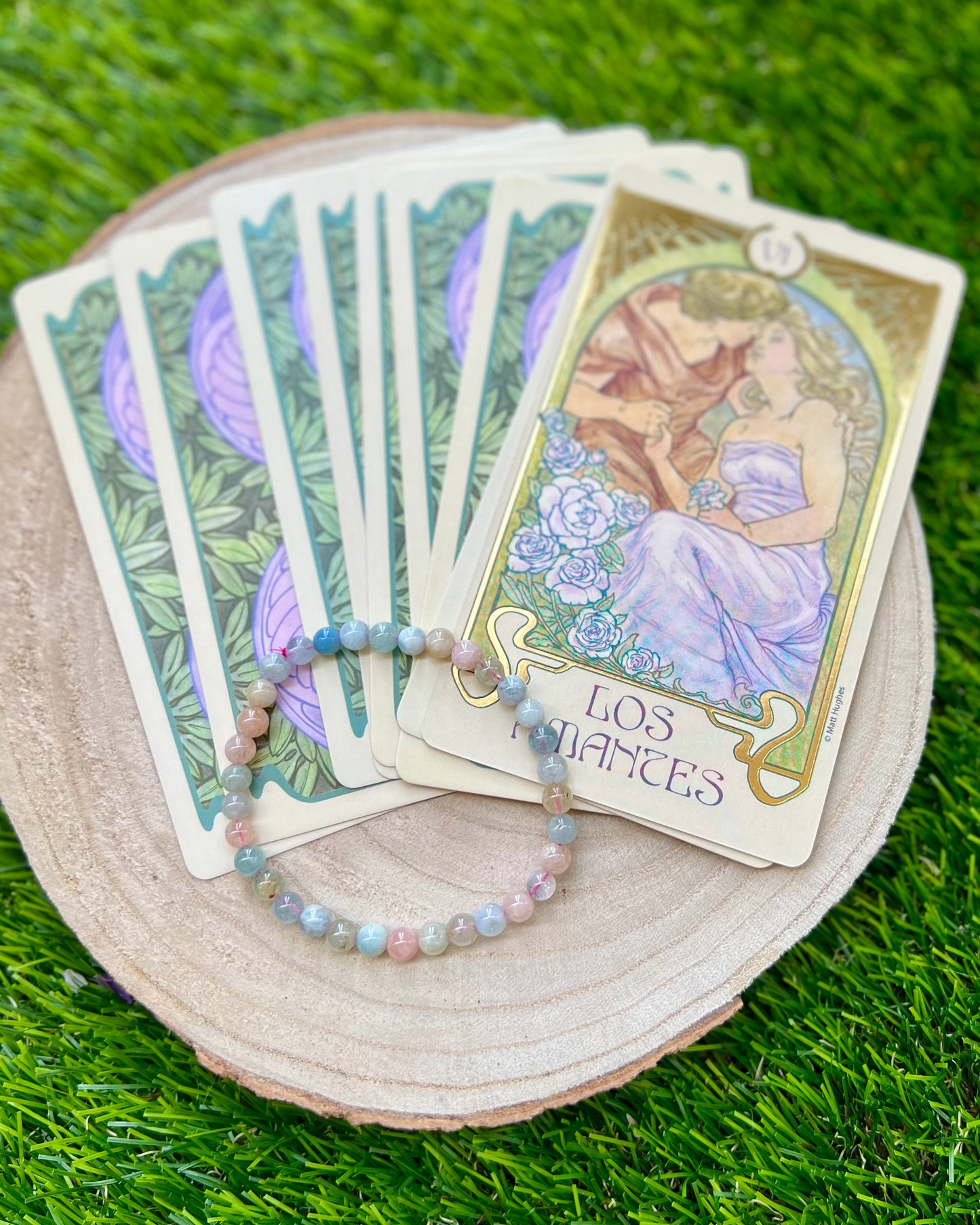 Pulsera Morganita 6mm | Amor y Pareja.