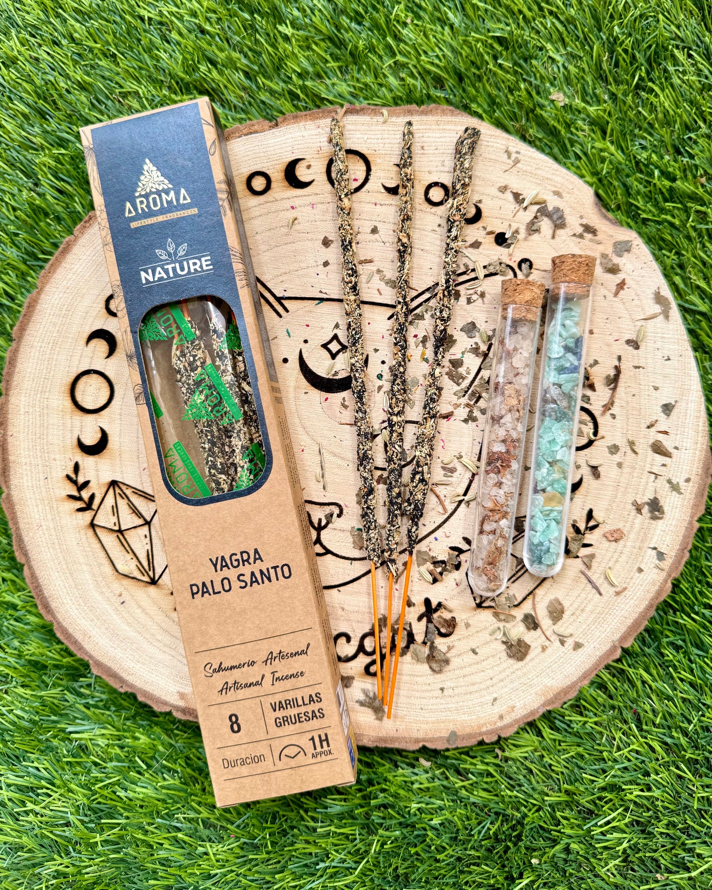 Incienso Aroma Nature Yagra y Palo Santo | Protección y Prosperidad.