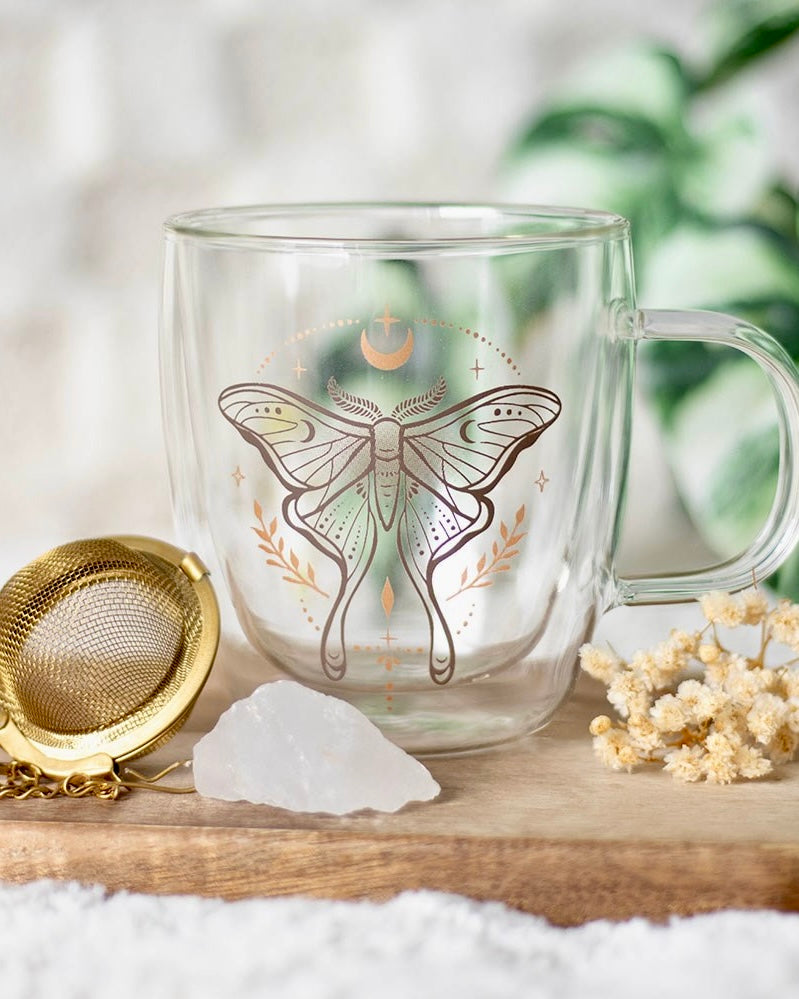 Taza de Cristal Polilla Lunar con filtro de Cuarzo Cristal