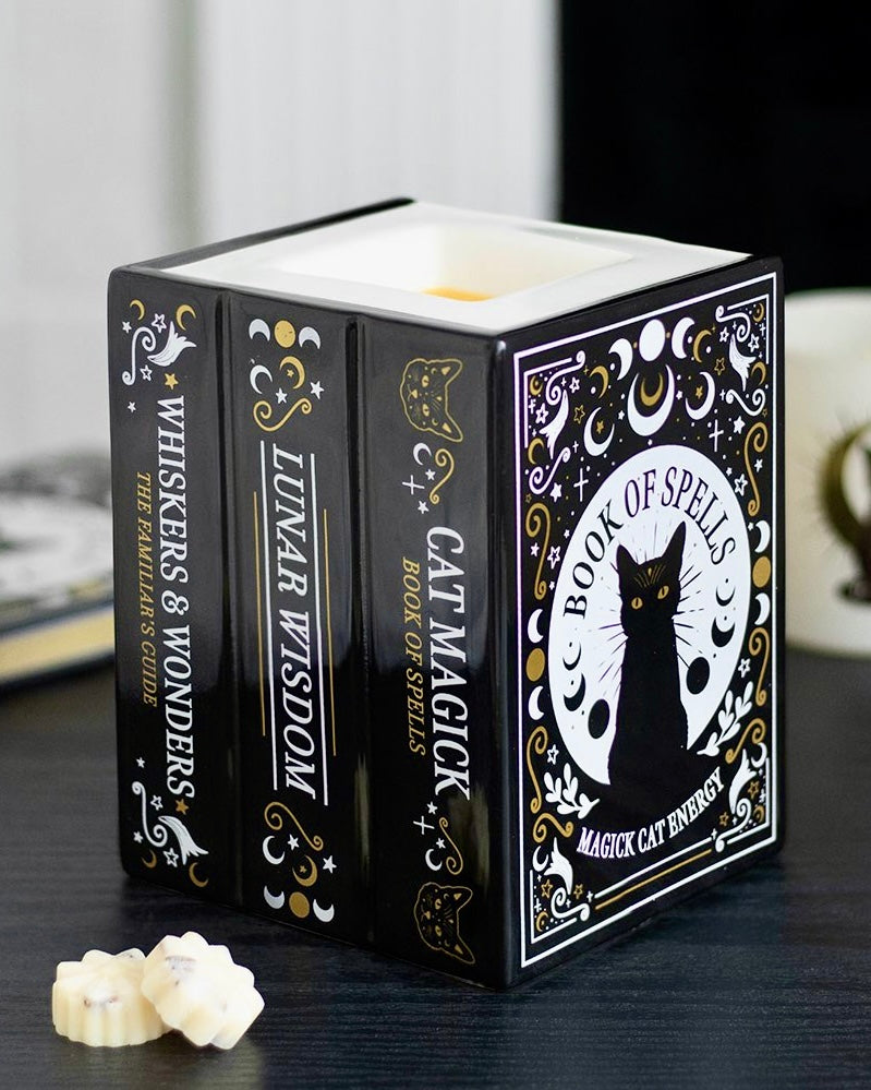 Quemador Libros Gato Magicko | Una biblioteca donde se enciende la magia.
