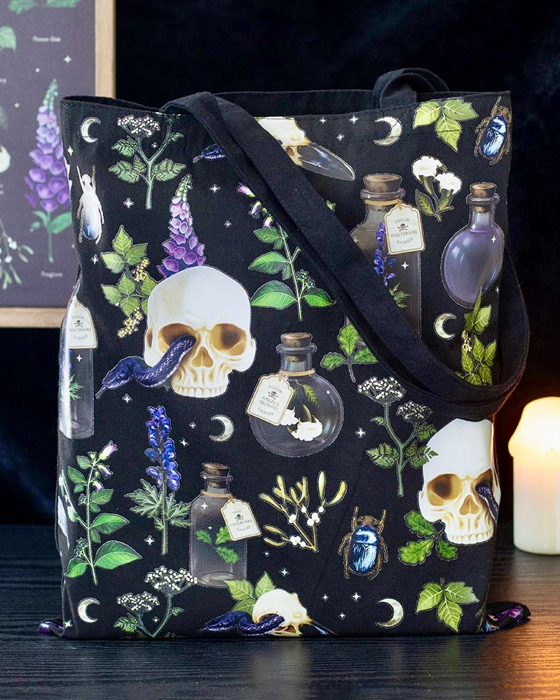 Tote Bag Gótica Botánica | Misterio, Naturaleza y Magia Oscura.