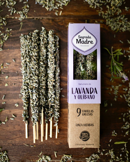 Incienso Sagrada Madre Herbal | Lavanda y Olíbano.