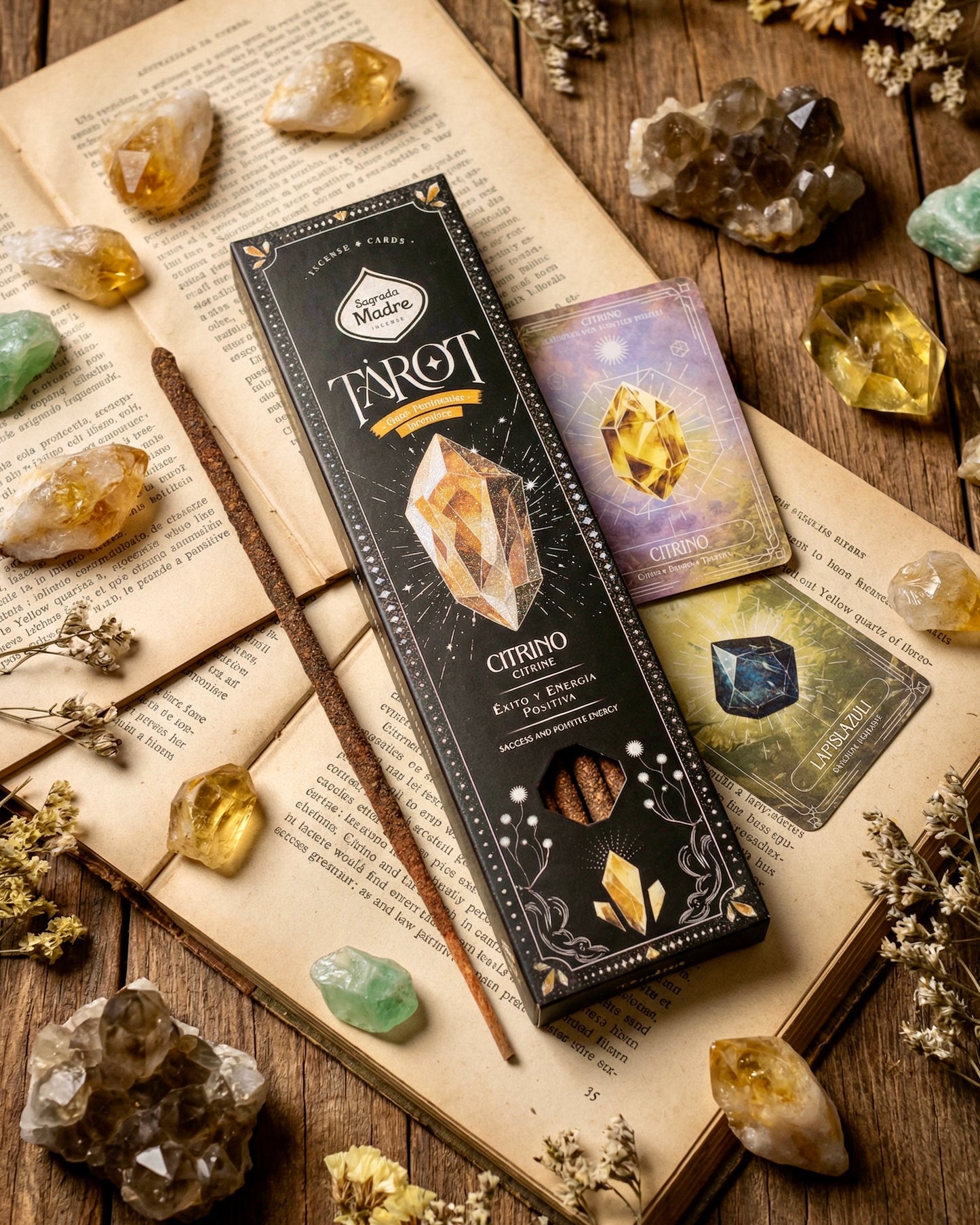 Sagrada Madre Tarot Gemas Citrino | Naranja y Especias.