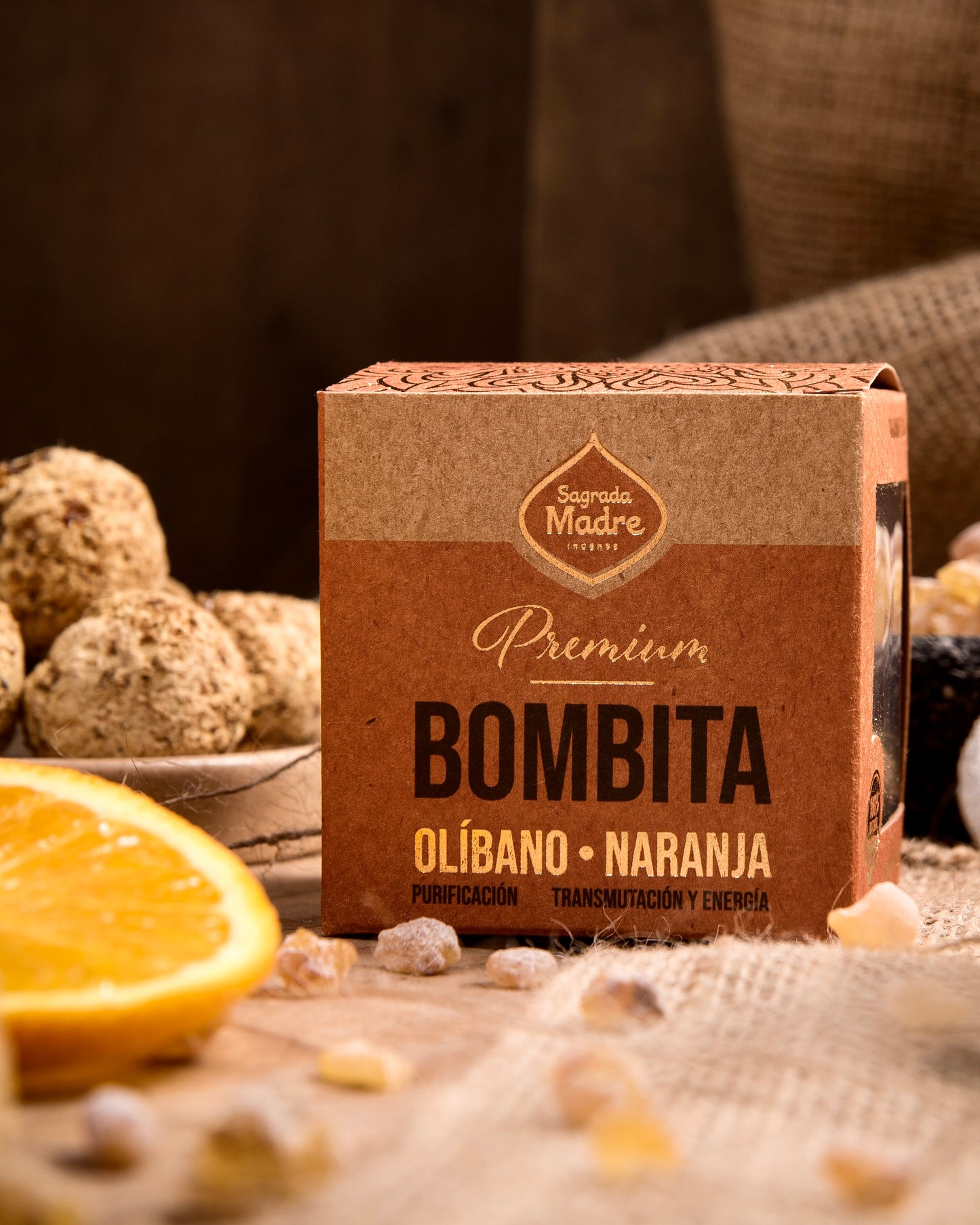 Bombita PREMIUM Olíbano Naranja | Purificación Transmutación Energía