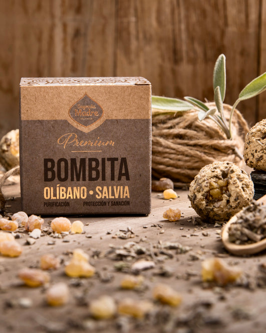 Bombita PREMIUM Olíbano Salvia | Purificación Protección Sanación