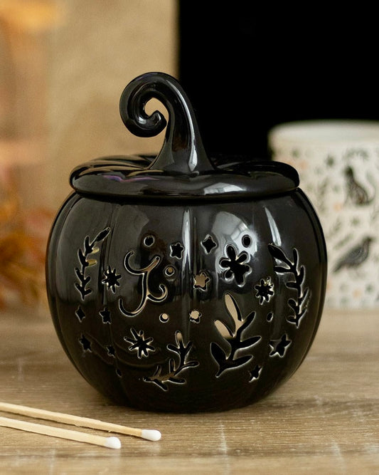 Quemador Calabaza Negra | Elegancia y magia para tu hogar.