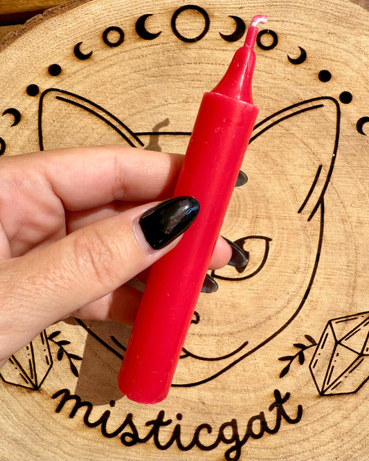 Vela de Color Rojo | Pasión y Energía.