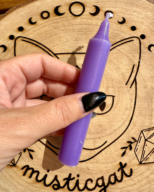 Vela de Color Morado | Espiritualidad y Transformación.