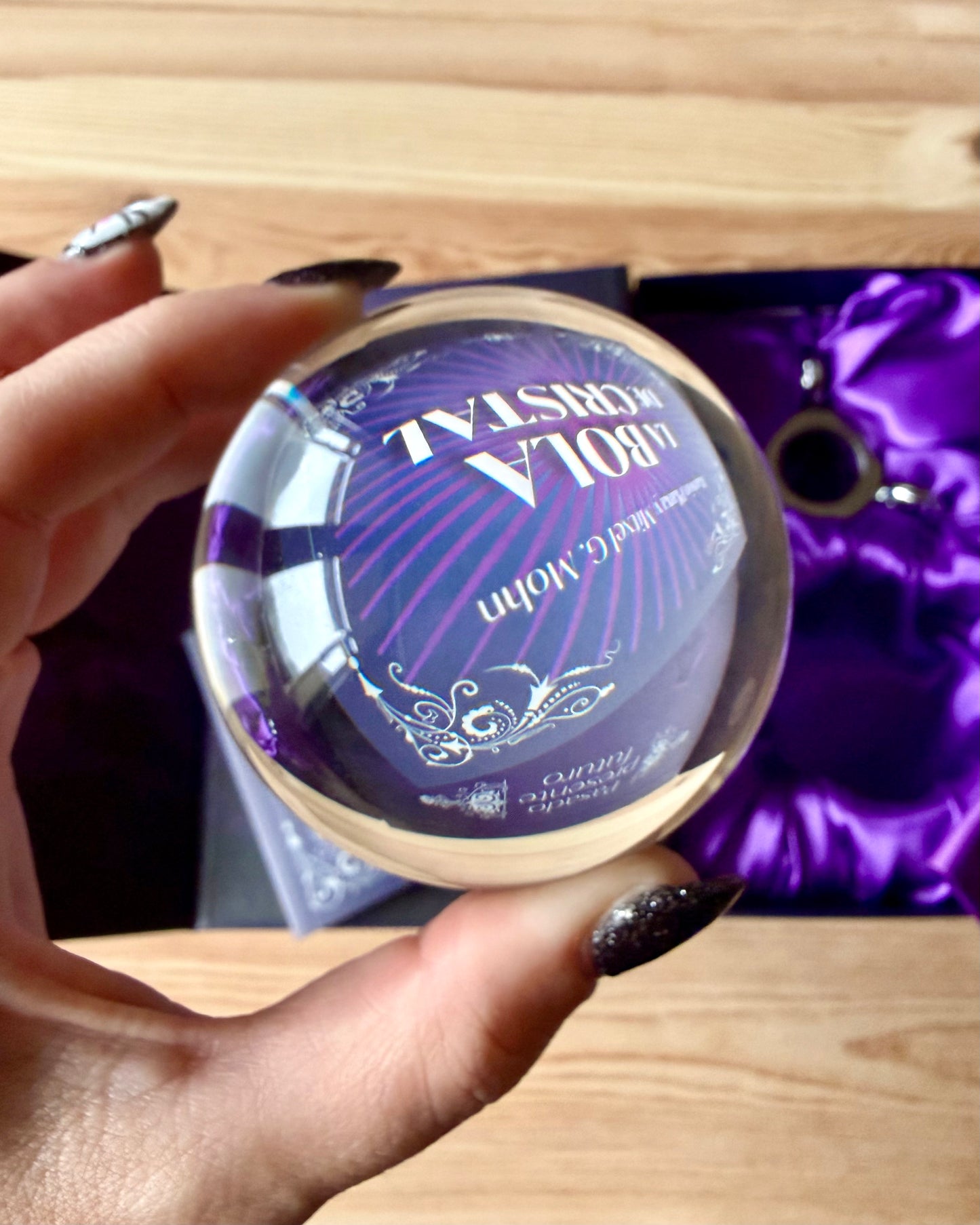 La Bola de Cristal | Bola, Guía, Soporte y Paño.