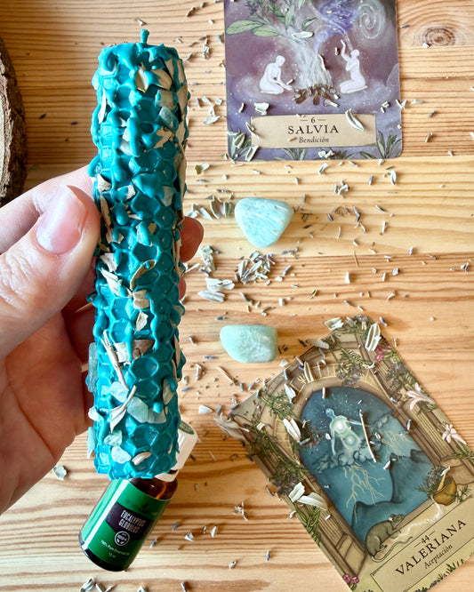 Vela Alquímica Turquesa | Alquimia de la Voz Interior.