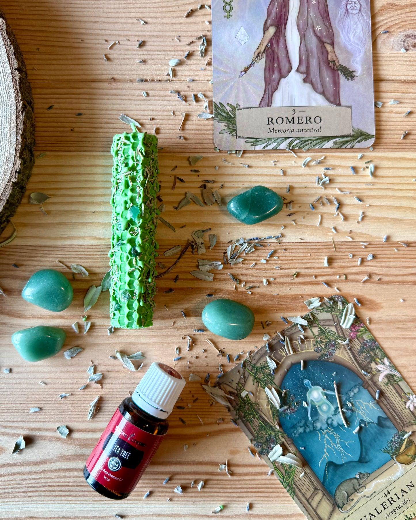 Vela Alquímica Verde | Alquimia del Renacer.