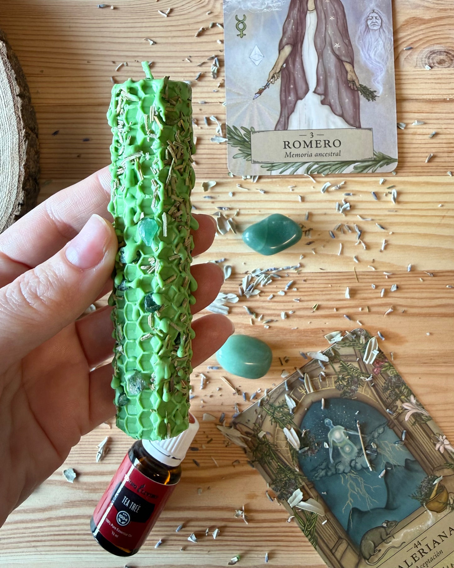 Vela Alquímica Verde | Alquimia del Renacer.