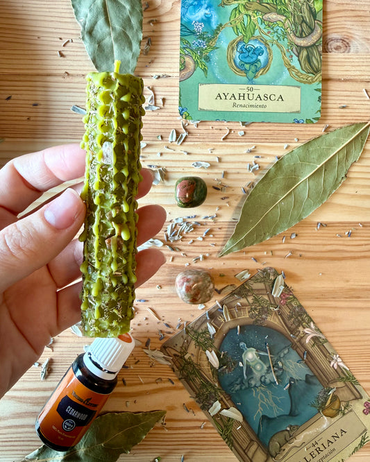 Vela Alquímica Oliva | Alquimia de la Raíz Viva.