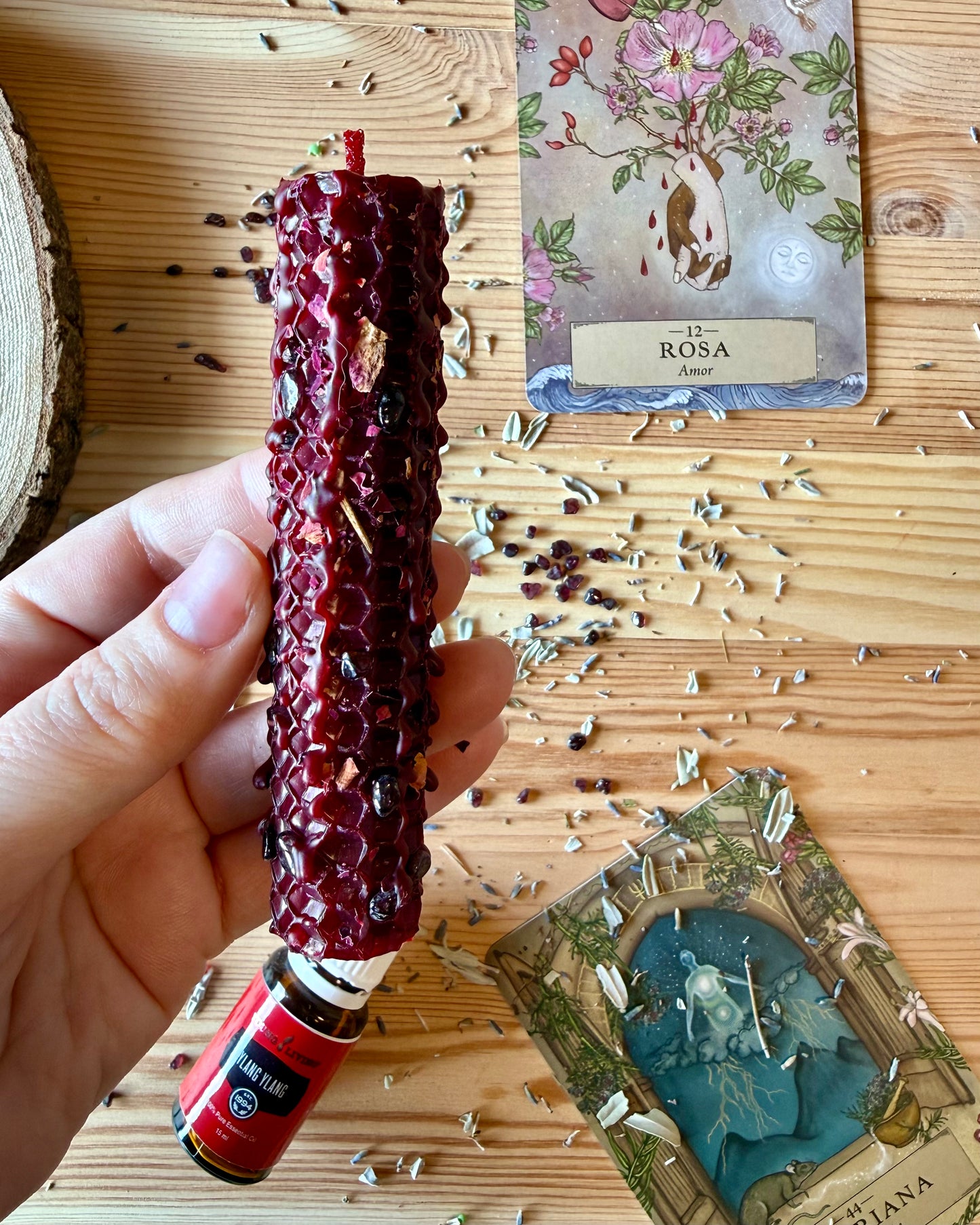 Vela Alquímica Burdeos | Alquimia del Corazón Vivo.