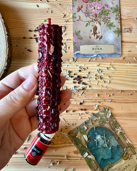 Vela Alquímica Burdeos | Alquimia del Corazón Vivo.