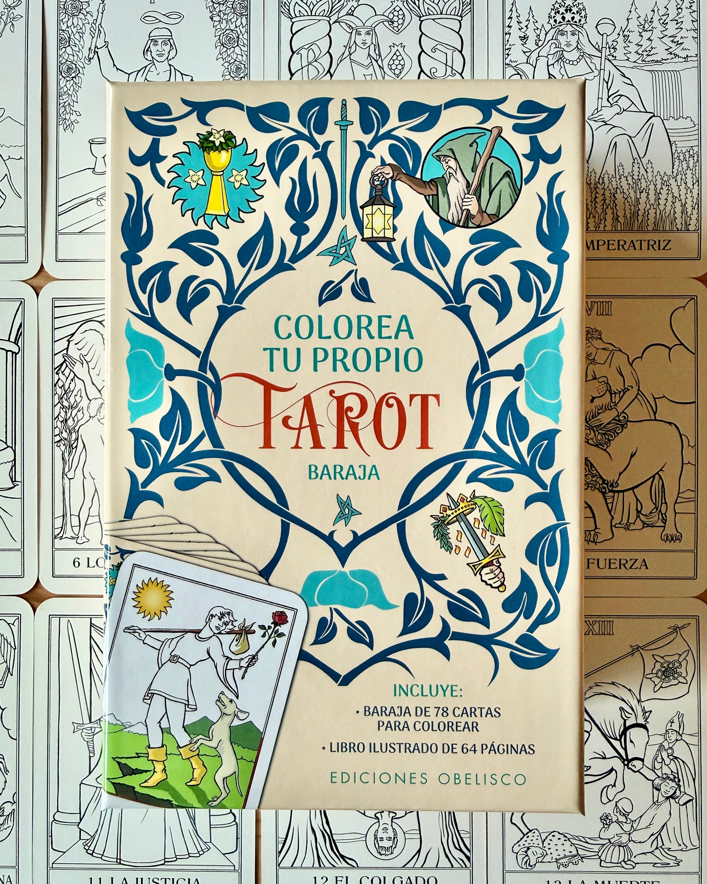 Colorea tu propio Tarot | Baraja + Libro.