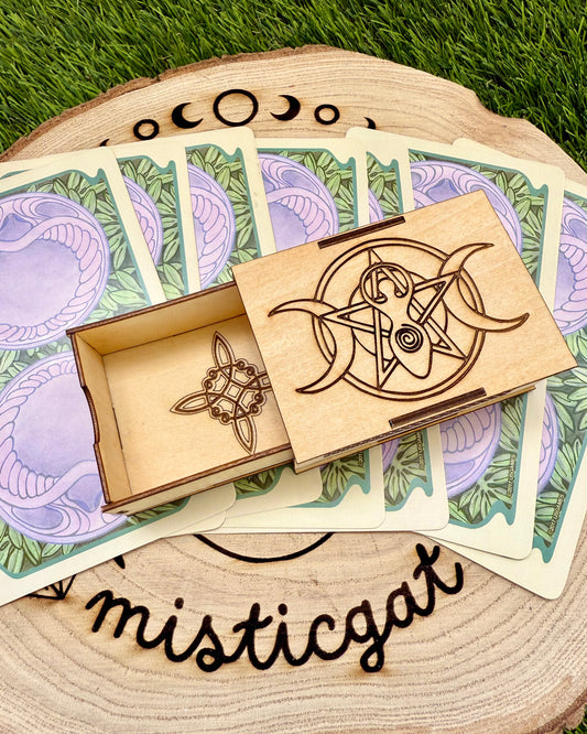 Caja de Cerillas Artesanal | Triple Diosa y Nudo de Bruja.