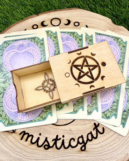 Caja de Cerilla Artesanal | Pentagrama y Nudo de Bruja.