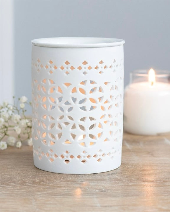 Quemador Blanco Mate | Luz suave para tus rituales y tu hogar.