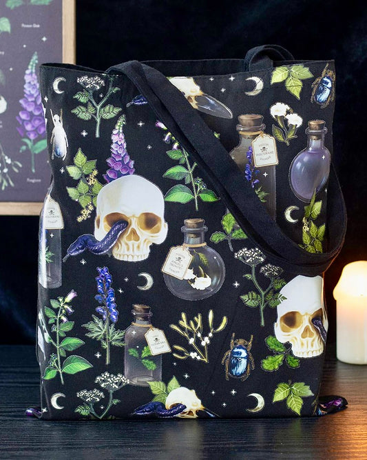 Tote Bag Gótica Botánica | Misterio, Naturaleza y Magia Oscura.