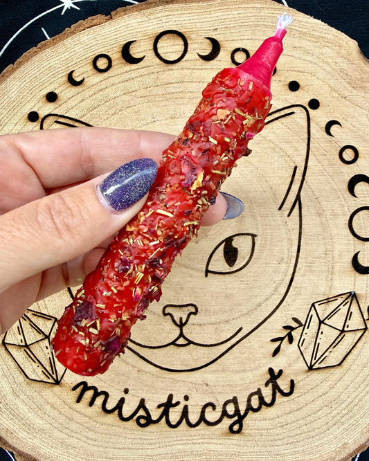 Vela Ritualizada de Fuerza y Pasión | Energía, Fuego y Poder Interior.