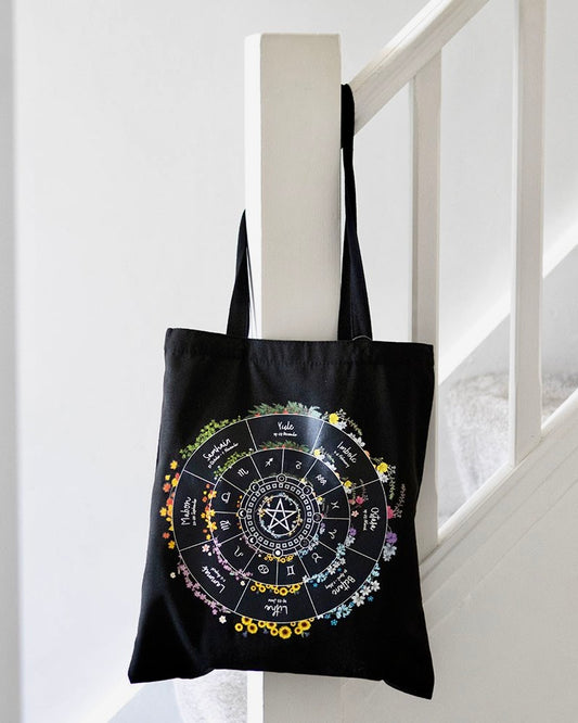 Tote Bag Rueda del Año | Lleva contigo el ciclo sagrado de las estaciones.